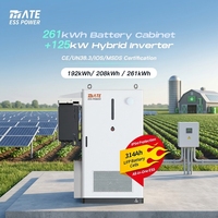 Armoire extérieure MATE 125kW 261kWh avec batterie LiFePO4, refroidissement liquide et onduleur hybride IP54 tout-en-un ESS CE pour applications agricoles