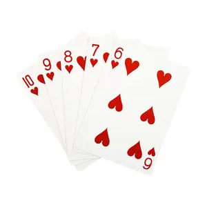 Cartes de jeu personnalisées pour adultes, 100 pièces, échantillon gratuit avant et arrière, cartes de jeu imprimées, personnalisées