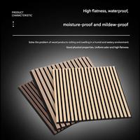 Fabricant bien fait de décoration murale de grille de latte Panneau acoustique en fibre de polyester insonorisé