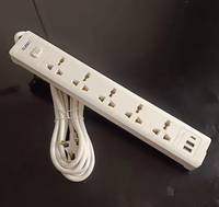 Multiprise de style britannique à 15 prises, 2 ports USB, 1 port USB-C, cordon d'extension en cuivre de 3 m, prise haute puissance de qualité export, vente en gros d'usine
