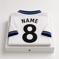 Maillot de football rétro blanc personnalisé, imprimé par transfert thermique, séchage rapide, respirant, polyester 220g, maillot d'équipe |   Maillot De