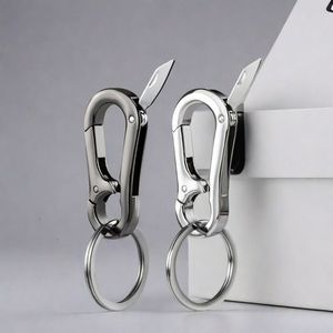 Stainless Steel Keychain Knife Compact Design Portable Outdoor Utility <b>Tool</b> With Smooth <b>Edge</b> For Unpacking - Product Image 1