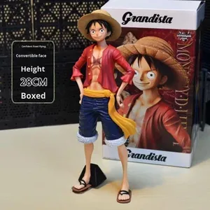 Figurine d'action en PVC One Piece pour <span class=keywords><strong>Luffy</strong></span>, Ace, Sanji, Zoro, modèle d'anime, jouet de dessin animé - Product Image 3