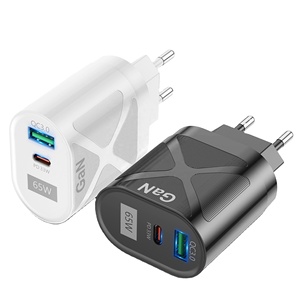 Adaptador de Carga Rápida GaN PD de 65W para Portátil, Cargador Rápido Tipo C PD, Cargador USB <span class=keywords><strong>QC3</strong></span>, Cargador de Pared - Product Image 1