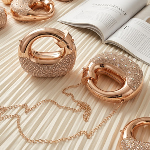 Tas Tangan Akrilik Berhias Berlian untuk Anak Perempuan, Tas Penyimpanan Mini Mewah Ringan dengan Rhinestone - Product Image 3