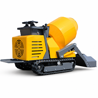 Promotion : Bétonnière compacte sur chenilles en caoutchouc de 500 L pour travaux en espace restreint