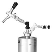 2/3.6/5L Mini fût avec serrure à bille Lance bouchon de carbonatation en acier inoxydable 304 barils de pique-nique portables à paroi unique fût de bière Homebrew