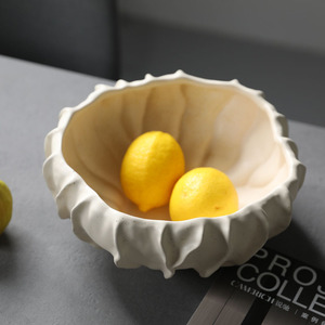 Plato de Frutas de Porcelana Blanca con Diseño de Viento Silencioso, Adornos Modernos y Sencillos, Arte Abstracto, Decoración de Escritorio, Sala de Estar, Mesa de Centro - Product Image 2