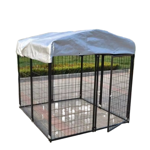 Cage et cage pour chien en métal robuste, bac en plastique écologique, peut contenir deux animaux, séparateur de reproduction en plein air, filet pour grands chiens - Product Image 6