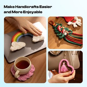 Electric ICord Knitting <strong>Machine</strong>, Automatic DIY Maker Tool with Adequate Tension, Household Yarn Winder for <strong>Crochet</strong> &amp; Knitting - Product Image 6