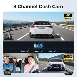 लिंगदू LD02-3CH 5k कार कैमरा डैश कैमरा 5 जी फ्रंट कैमरा 5 जी कैमरा कार ब्लैक बॉक्स डैशकैम के साथ GPS Sony imx415 चिप - Product Image 3