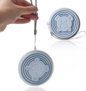 Tazza Pieghevole in Silicone Portatile <span class=keywords><strong>dal</strong></span> Design Moderno, Bicchiere da Viaggio Pieghevole in Silicone con Coperchio per Campeggio - Product Image 6