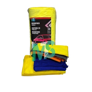 Lot de 36 chiffons microfibres pour voiture, serviettes à poils longs et courts pour nettoyage et polissage, 80% polyester 20% polyamide - Product Image 1