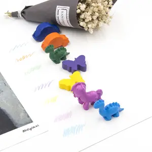 Chất Lượng Cao Không Độc Hại 3D Động Vật Khủng Long Xe Bướm Horse Shape Nhựa Crayon Cho Trẻ Em
