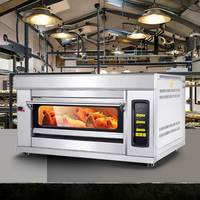 Four à pâtisserie commercial multifonctionnel au gaz encastrable grande capacité pour la cuisson et la cuisson à la vapeur du pain et des gâteaux