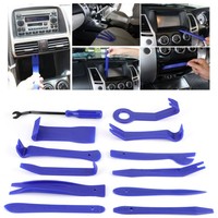 12pcs 자동차 인테리어 트림 도어 패널 제거 대시 보드 GPS 스테레오 라디오 프라이 키트 수리 도구
