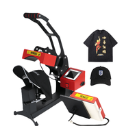 Presse à chaud multifonction 2-en-1 pour la personnalisation de logos sur casquettes et t-shirts, équipement de transfert par sublimation