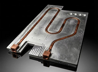 Plaques de refroidissement liquide en aluminium usinées CNC pour tubes de chaleur en cuivre, contrôle liquide, OEM ODM
