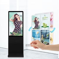 Pantalla Táctil Ultra Delgada de Doble Cara para Señalización, de 32, 43, 49, 55, 65 y 75 Pulgadas, Ultra HD, para Alquiler, Fácil Instalación