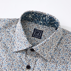 Camisa de Vestir Casual de Algodón con Estampado Digital para Hombre, Venta al por Mayor de Fábrica, Primavera-Otoño - Product Image 1