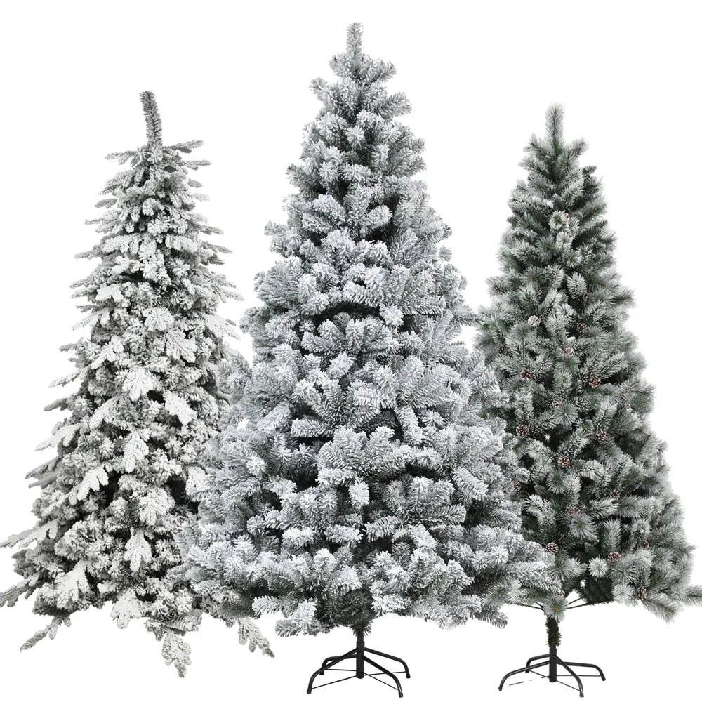 Duoyou Premium Home Decoration Handgemachte Luxus künstliche Weihnachten Snowing Flocked Weihnachts baum 10ft