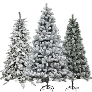 Duoyou Premium Home Decoration Handmade Luxury Artificial Xmas Snowing Flocked Christmas Tree 10ft