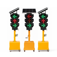 Feu de signalisation solaire mobile sur base roulante 200 mm, 3 couleurs, pour nœud routier temporaire