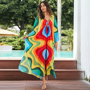 2025 Holiday Robe Loose Swing <strong>Beach</strong> <strong>Kaftan</strong> Cover up <strong>Kaftans</strong> Wholesale - Product Image 4