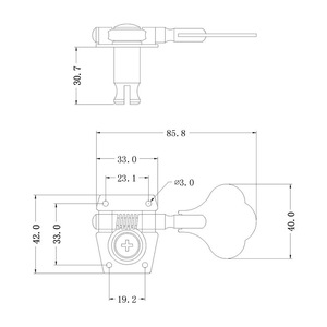 Clavijas de <span class=keywords><strong>afinación</strong></span> de <span class=keywords><strong>bajo</strong></span> personalizadas al por mayor, afinadores abiertos con perillas de flor de ciruelo, afinadores de cuerda para cabeza izquierda y derecha, accesorios. - Product Image 5