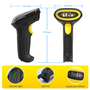 Xincode cầm tay 1D Máy quét mã vạch hàng tồn kho <span class=keywords><strong>laser</strong></span> quét mã vạch có dây đầu đọc mã vạch CMOS forhospital vé quần áo - Product Image 6