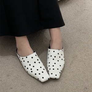 Mules Casuales Vintage Franceses de Primavera-Verano 2026 con Estampado de Puntos, Versátiles y sin Talón para Mujer - Product Image 4