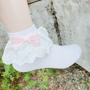 Chaussettes pour bébés filles, nouveau-nés, tout-petits, enfants, chaussettes en coton à volants en dentelle, chaussettes de princesse, chaussettes de danse pour filles - Product Image 2
