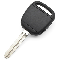 Coque de clé de voiture 1 bouton avec lame TOY43, remplacement de coque de clé, vente en gros de porte-clés avec un trou