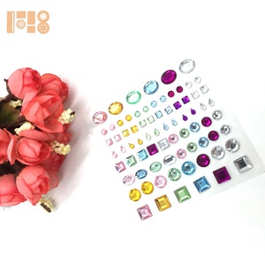 อะคริลิค Rhinestone อัญมณีสติกเกอร์Self-Adhesive Stickyคริสตัลเพชรสําหรับ DIYงานแต่งงานตกแต่งและเครื่องประดับ - Product Image 6