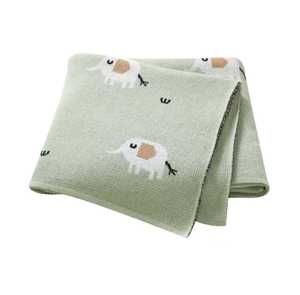 Manta de punto acrílica personalizada al por mayor para bebés, para portabebés, cochecitos y transporte de bebés y niños - Product Image 1