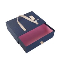 Caja de Regalo de Lujo Personalizada con Logotipo, Asa de Listón, Biodegradable, Adecuada para Empacar Ropa de Regalo, etc.