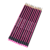 Papeterie promotionnelle vente en gros crayons en bois triangle standard crayons triangle HB en bois naturel imprimés avec logo