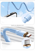 Câble de charge rapide 3-en-1 en silicone et nylon de haute qualité 100W, entièrement chargé en 18 minutes, pour mobile, iPhone, ordinateur/imprimante