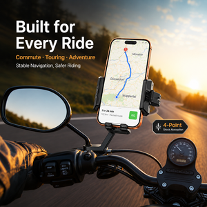 Support <span class=keywords><strong>de</strong></span> téléphone antichoc pour <span class=keywords><strong>moto</strong></span>, support <span class=keywords><strong>de</strong></span> vélo anti-vibration, support <span class=keywords><strong>de</strong></span> navigation en aluminium pour vélo électrique, support <span class=keywords><strong>de</strong></span> livraison pour scooter - Product Image 2