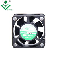 Ventilateur d'extraction industriel portable mini DC sans balais à double roulement à billes 3015 personnalisé 5V/12V/24V 6000-15000RPM 2.15-6.36CFM