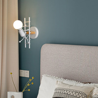 Applique Murale LED Minimaliste de Luxe à Culot E27, Éclairage d'Ambiance Créatif, Corps en Fer pour Salon, Chambre, Hôtel, Couloir, Hall