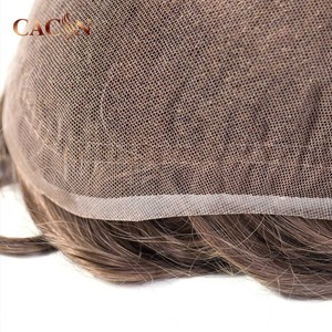 Legend French Lace toupet avec 1 ''PU dos et côtés Double couche Lace Front perruques pour hommes toupet - Product Image 5