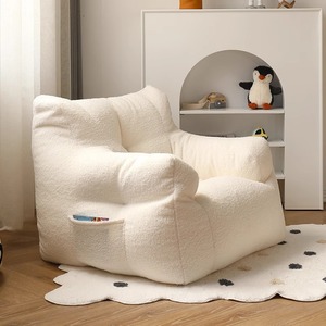 Canapé paresseux convertible une place, style moderne et épuré, avec dossier en tissu rembourré, pour chambre, salon, chambre d'enfant, petit appartement, tatami - Product Image 3