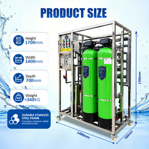 Système <span class=keywords><strong>de</strong></span> purification d'eau par osmose inverse industriel 1000L/H avec réservoirs <span class=keywords><strong>de</strong></span> sable et <span class=keywords><strong>de</strong></span> charbon - Product Image 2