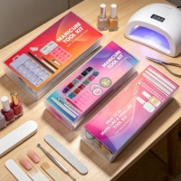Nuevo Kit de Manicura Profesional: Limas, Bloques de Esponja, Cepillos, Tijeras y Herramientas Multifunción para el Cuidado y Pulido de Uñas en Casa