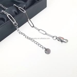 Customized 316L Stainless Steel <b>Link</b> Flat Oval Drawn Elongated <b>Cable</b> Paper Clip Jewelry Necklaces Bracelets Fashionable Gift - Product Image 5