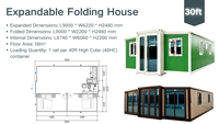METGOOD Casa Modular Expandible Portátil de Panel Sándwich Contemporáneo para Vida Fuera de la Red |   Cabaña en la Montaña Nevada/Oficina Remota