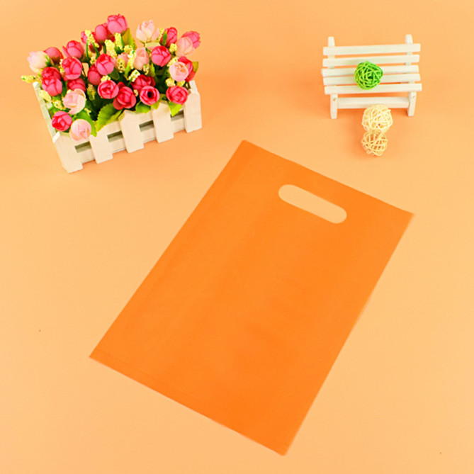 Orange plastic bags