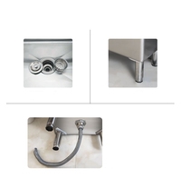 Table de bassin d'évier de vadrouille commerciale en acier inoxydable de haute qualité avec drainage pour blanchisserie de laboratoire de restaurant hôtel école