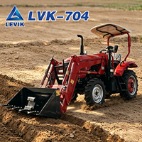 Tracteur certifié CE EPA 70HP 4WD, tracteur hydraulique portable pour la culture agricole et la construction municipale